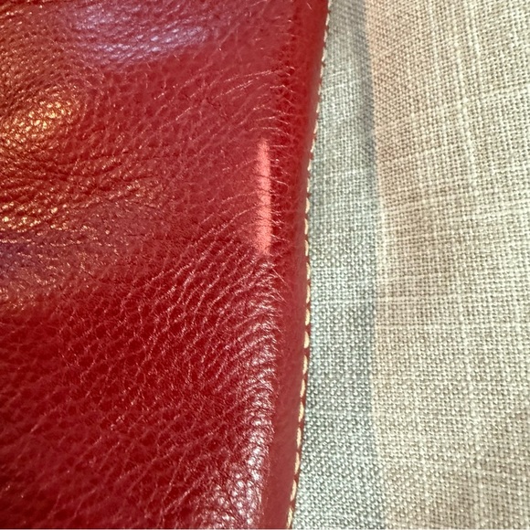 Fossil Red w/Silver Hardware Purse Tote, Shoulder Bag UGC - Picture 6 of 11